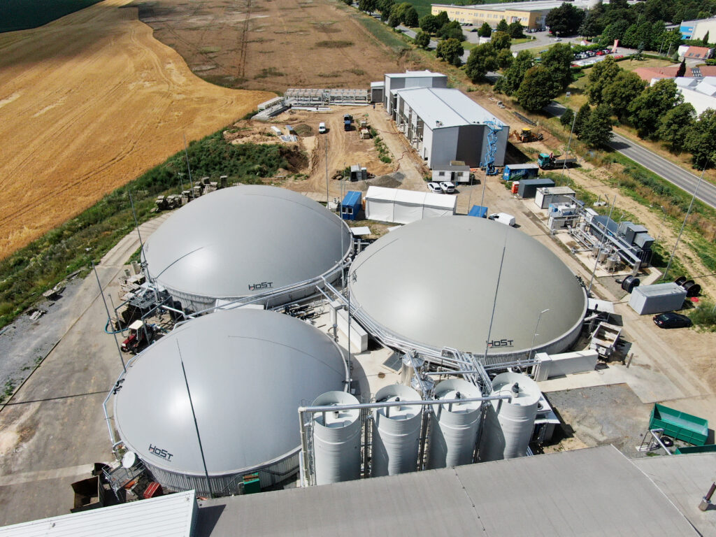 Bioplynová stanice EFG Vyškov BPS, ve které se zpracovává gastroodpad z obcí v Jihomoravském kraji